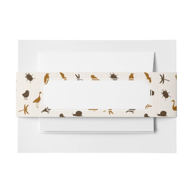 Animal pattern 2 invitation belly band (Front Example)