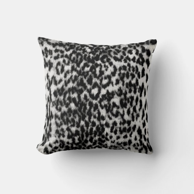 Animal pattern, awesome, black, white cushion (Front)