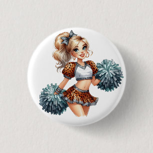 Animal Pattern Cheerleader 3 Cm Round Badge