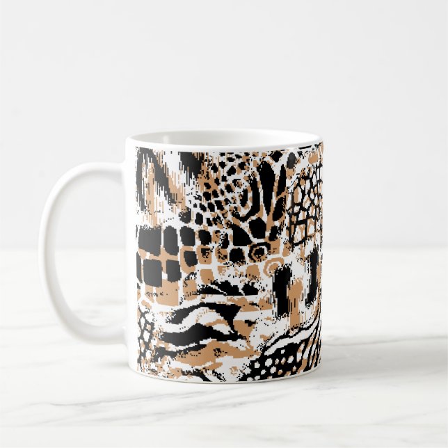Animal pattern design. Modern leopard pattern desi Coffee Mug (Left)