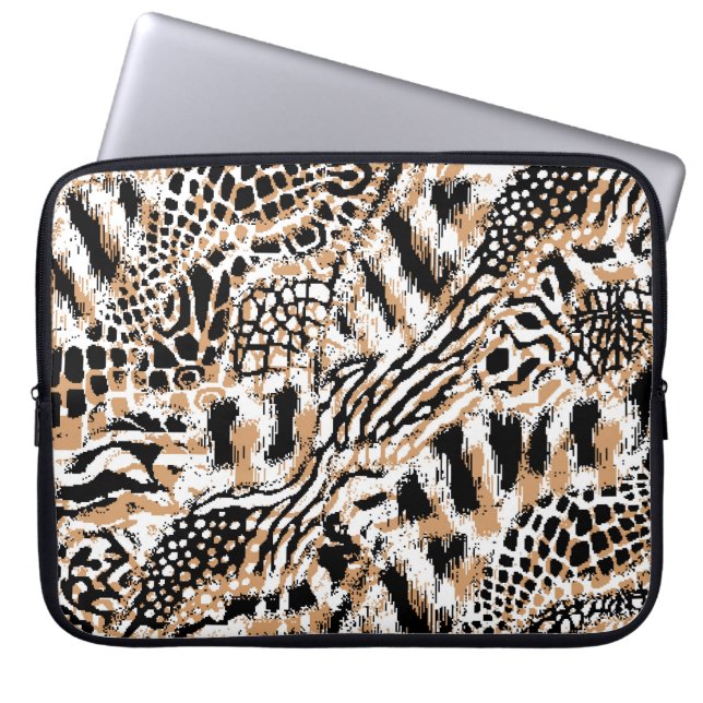 Animal pattern design. Modern leopard pattern desi Laptop Sleeve (Front)