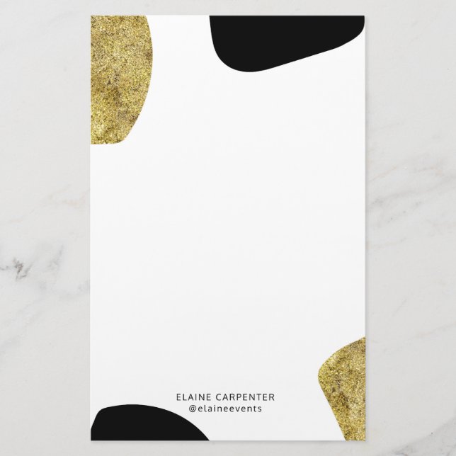 Animal Pattern Gold | Stationery Paper (Front)