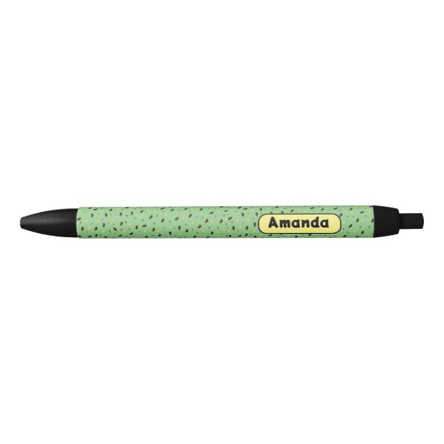  Animal pattern Green Black Ink Pen (Front)