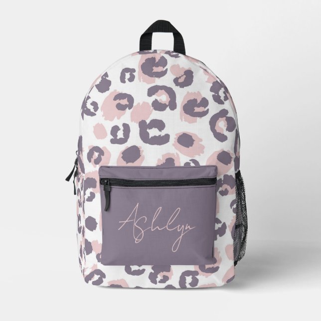 Animal Pattern Personalised Printed Backpack (Front)