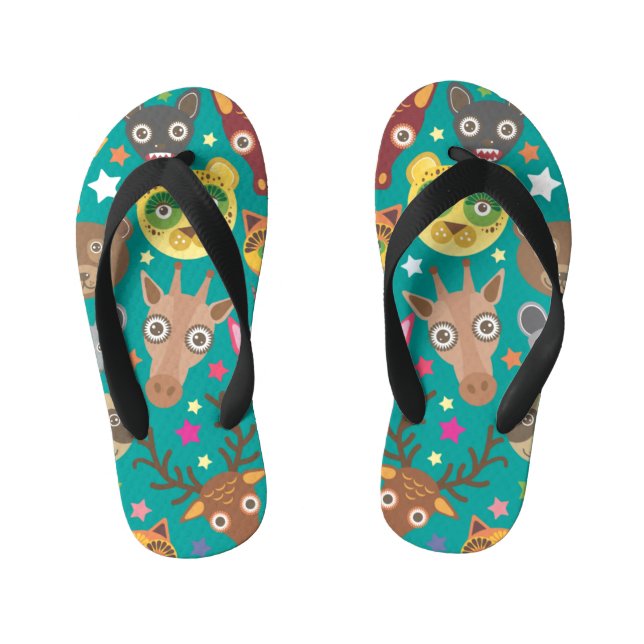 Animal Patterns Kid's Thongs (Footbed)
