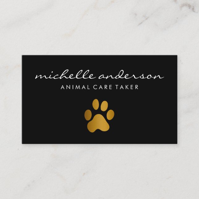 Animal Paw / Dog Sitter Business Card (Front)