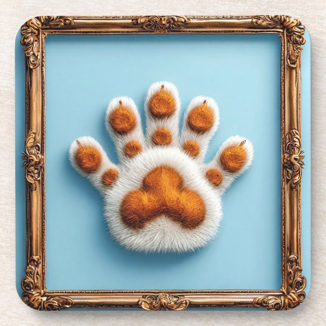 Animal paw print coaster (Front)