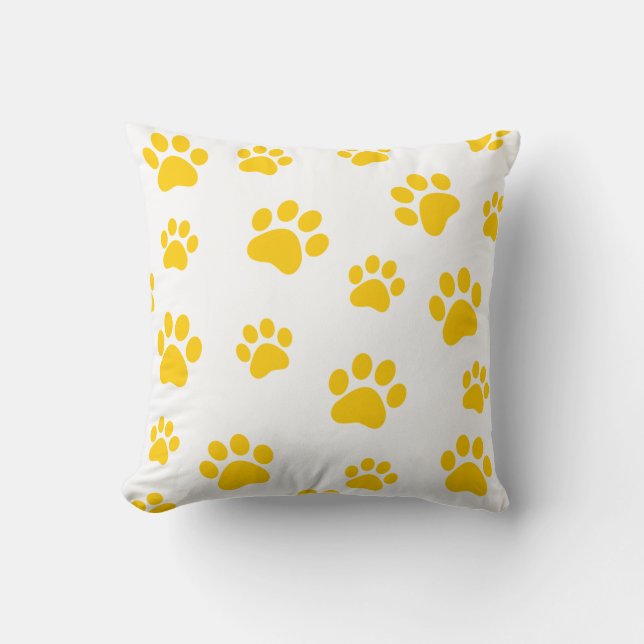 Animal paw print  customisable pillow (Front)
