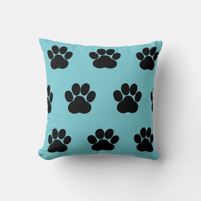 Animal Paw Print Puppy Pattern Cushion (Front)