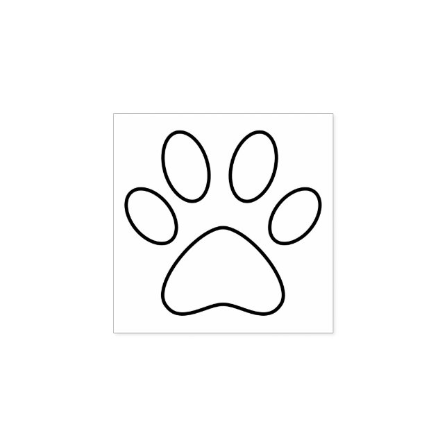 Animal Paw Print Rubber Stamp (Imprint)