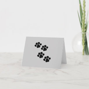 Animal Paw Prints Card