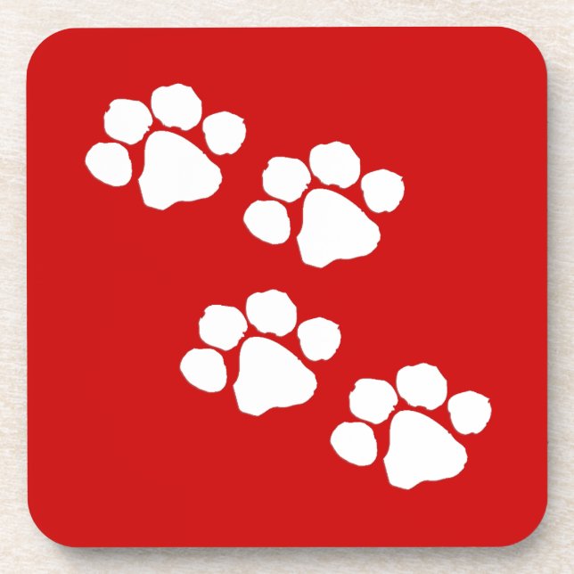 Animal Paw Prints Coaster (Front)