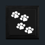 Animal Paw Prints Gift Box<br><div class="desc">Paw prints for animal lovers,  cat and dog owners and animal paw print gifts,  jewellery and t-shirts for family and friends that love cats and dogs.</div>