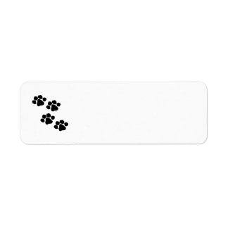 Animal Paw Prints Return Address Label