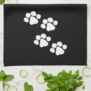 Animal Paw Prints Tea Towel