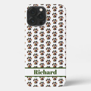 Animal Paw Silhouette Thanksgiving Custom White iPhone 13 Pro Max Case