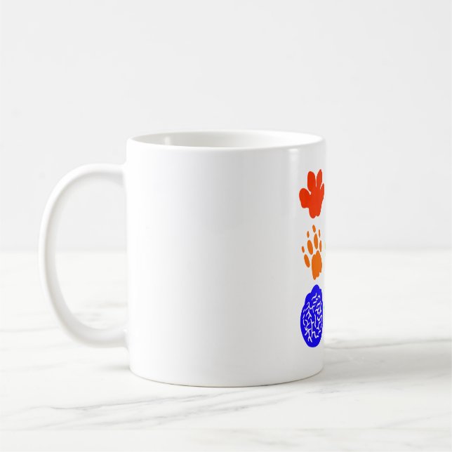 Animal Pawprints Art Coffee Mug (Left)