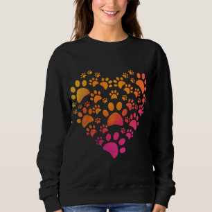 Animal Paws Heart design For Dog Lovers Sweatshirt