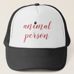 Animal Person Paw Print Pink Quote Trucker Hat