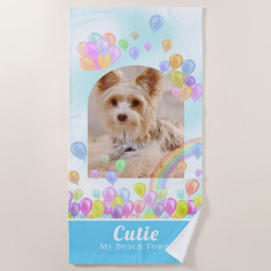Animal Pet Balloon Beach Towel