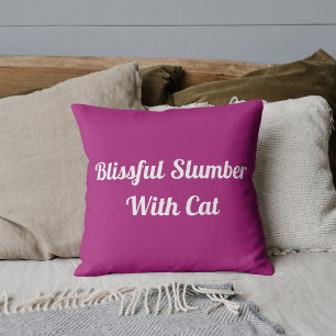 Animal Pet Cat Funny Quote Custom Modern Purple Cushion