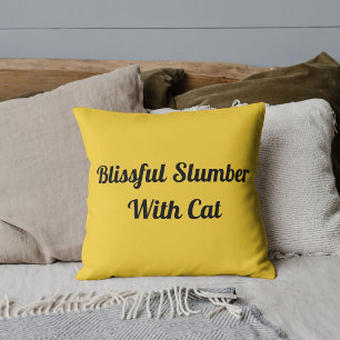 Animal Pet Cat Funny Quote Custom Sunshine Yellow Cushion