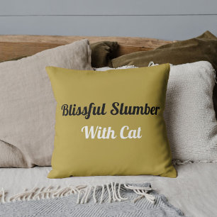 Animal Pet Cat Funny Quote Personalised Cute Gold Cushion