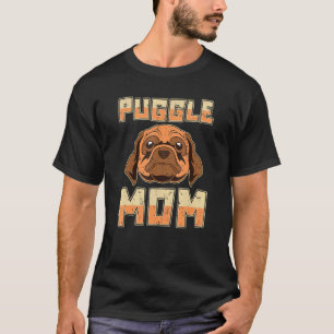 Animal Pet Puggle Mum Dog Lover Mothers Day Mummy  T-Shirt
