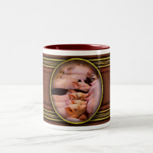 Animal - Pig - Comfort food Two-Tone Coffee Mug