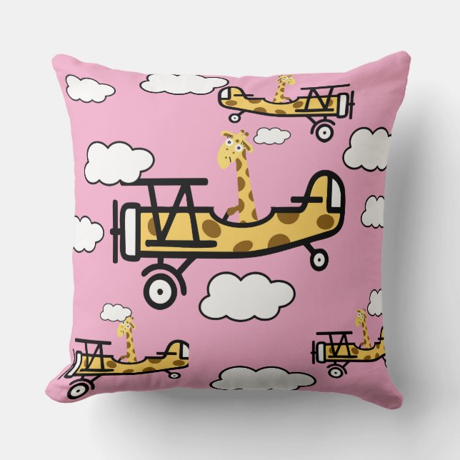 Animal Pilot Nursery Art Cushion (Front)