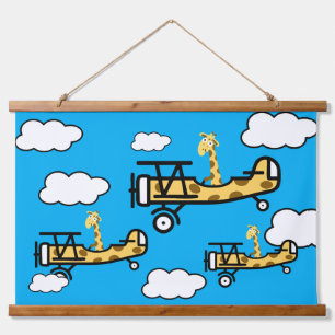 Animal Pilot Nursery Art Hanging Tapestry