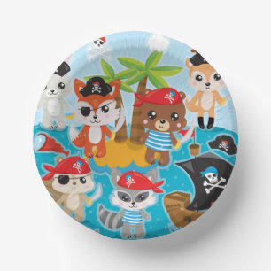Animal Pirate  Paper Plate