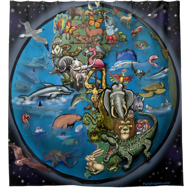 Animal Planet Shower Curtain (Front)