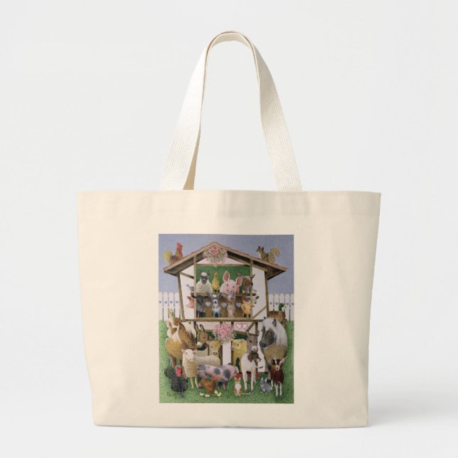 Animal Playhouse Large Tote Bag (Front)