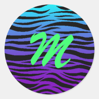 Animal print alphabet sticker