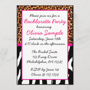 Animal Print Bachlorette Invitation