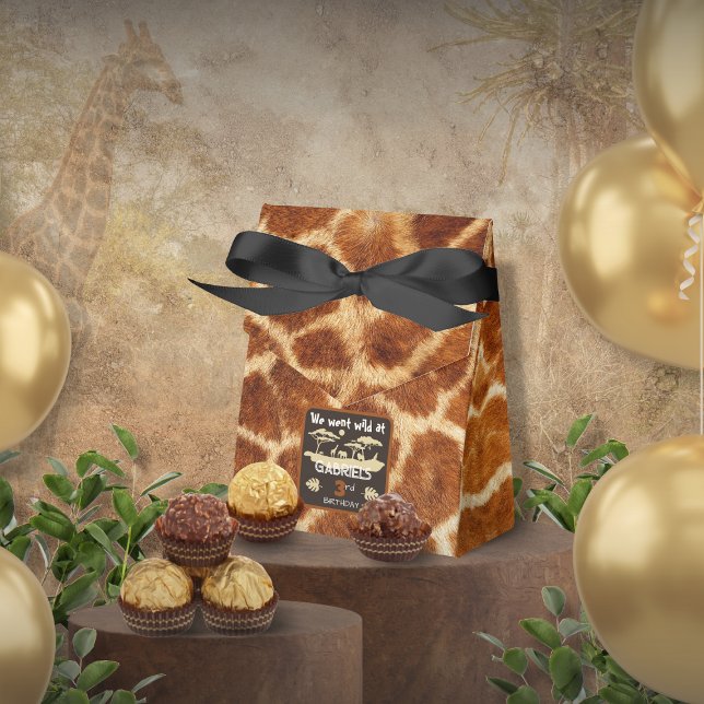 Animal Print Birthday Giraffe Favour Box (Creator Uploaded)