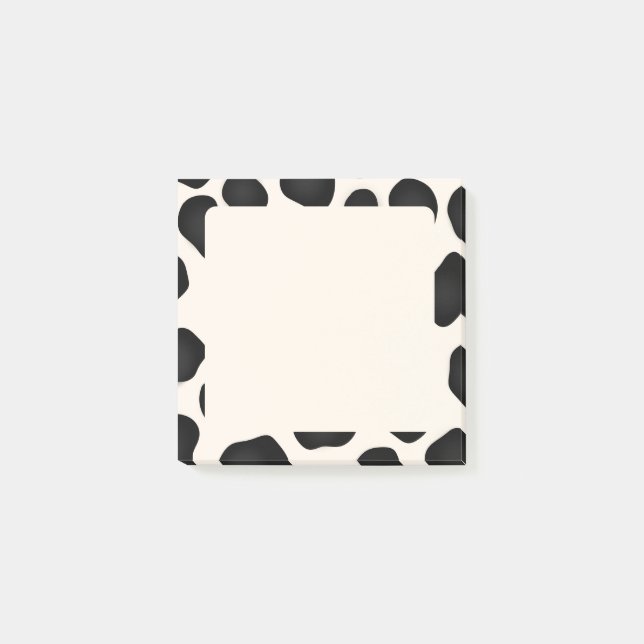 Animal print black and white cow post-it notes (Front)