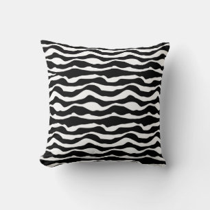 Animal Print Black and White Cushion