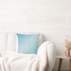 Animal Print Blue Glitter Glam Cushion