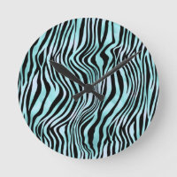 Animal Print Bright Blue Zebra Skin Turquoise