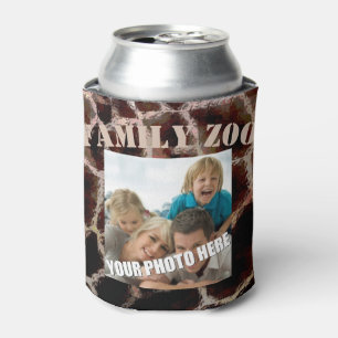 Animal Print Brown Can Cooler