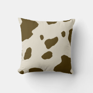 Animal Print Brown Cow Spots Cushion