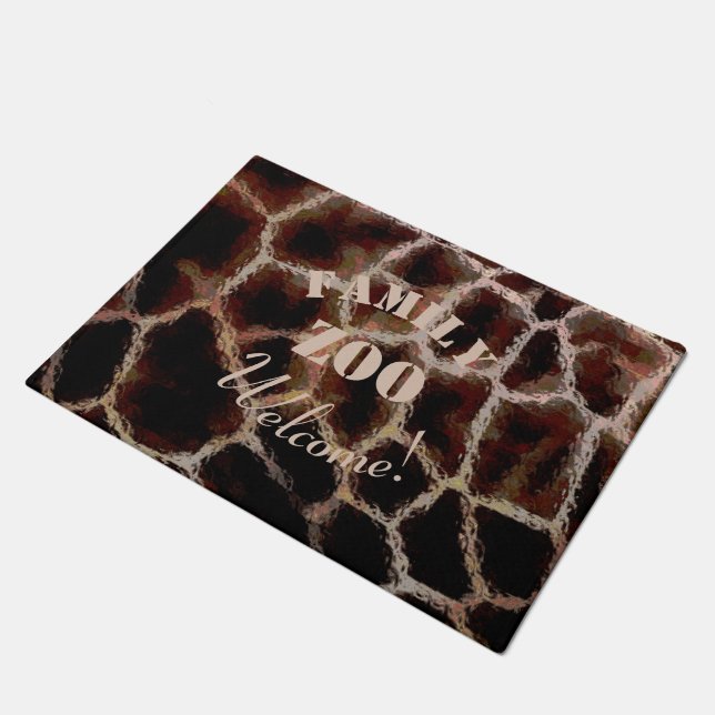 Animal Print Brown Doormat (Angled)
