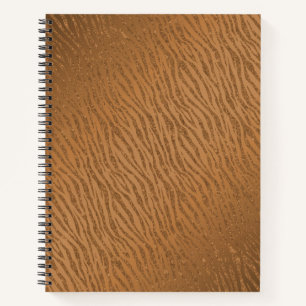 Animal Print Brown Glitter Glam Notebook