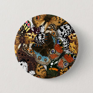 Animal print. Butterfly wings. 6 Cm Round Badge