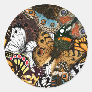Animal print. Butterfly wings. Classic Round Sticker