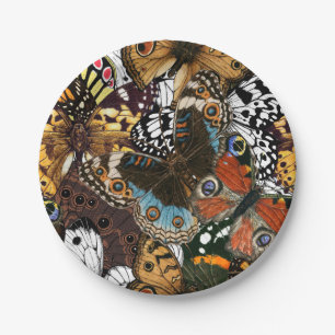 Animal print. Butterfly wings. Paper Plate
