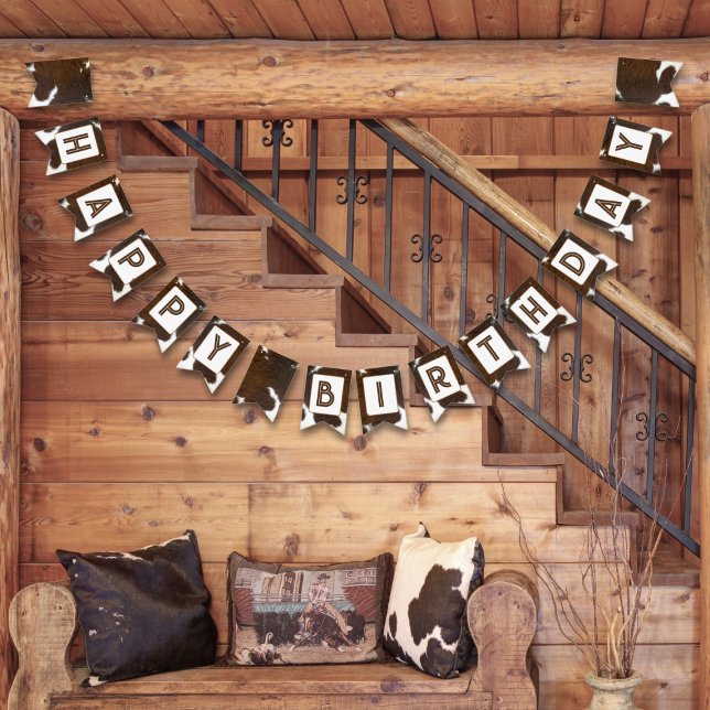 Animal Print Cattle Stampede Brown  Bunting (Creator Uploaded)