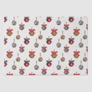 Animal Print Christmas Ornaments Pattern Design Wr Tissue Paper